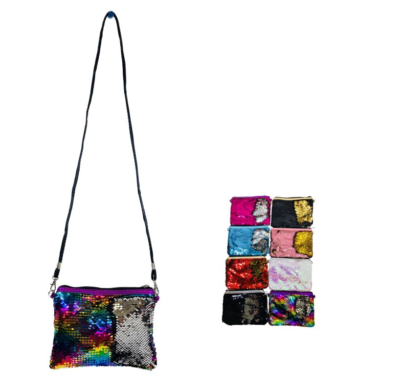 ''8''''x6'''' Reversible Sequin Clutch PURSE with Strap''